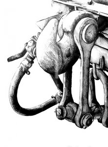 Detail einer Industriemaschine