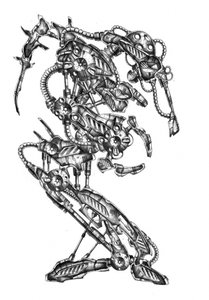 Komplexer Sci-Fi Cyborg