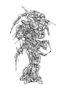 Komplexer Sci-Fi-Roboter