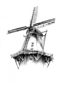 Majestätische Windmillenillustration
