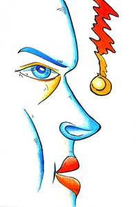 Geheimnisvolles Blaues Profil