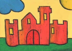 Verspielte Schlosszeichnung