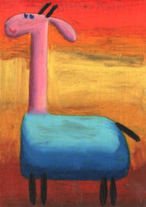 Verspielte rosa Giraffe