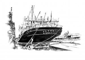Trockendock der Werft