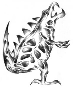 Tribal Dinosaurier Kreatur