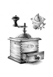 Vintage Kaffeemühle Stillleben