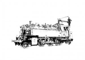 Vintage-Dampflokomotive