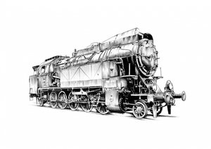 Vintage-Dampflokomotive