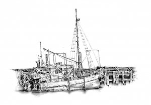 Verwittertes Fischerboot