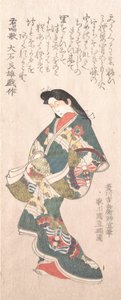 Frühlingsregen-Sammlung Harusame shu, Bd. 1: Genroku-Stil Kurtisane, wahrscheinlich 1810er