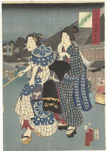 Tempelfest von Kunisada (II) , Utagawa
