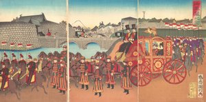 Ansicht der Kaiserlichen Kutsche von Kunitoshi