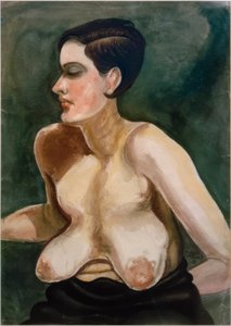 Großer sitzender Halbakt