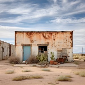 hyperrealistisches Bild eines alten Lagerhauses