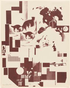 Ohne Titel, Nr. 5 von 6 aus dem Portfolio Merz 3. Kurt Schwitters 6 Lithos. Merz Mappe. Erste Mappe des Merzverlages von Kurt Schwitters