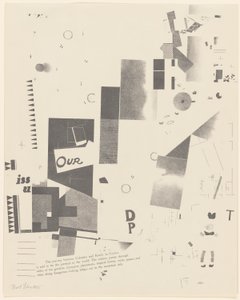 Ohne Titel, Nr. 6 von 6 aus dem Portfolio Merz 3. Kurt Schwitters 6 Lithos. Merz Mappe. Erste Mappe des Merzverlages von Kurt Schwitters