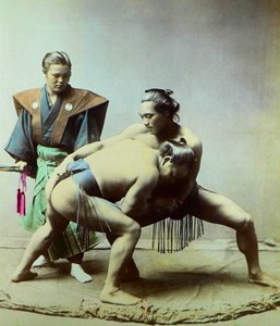 Sumo-Ringer, ca. 1880
