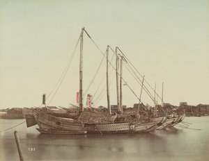 Japanische Dschunken von Kusakabe Kimbei