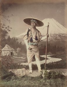 Pilger auf dem Weg zum Fujiyama
