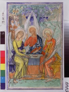 Die Heilige Dreifaltigkeit von Kuzma Sergeevich Petrov Vodkin