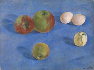 Stillleben. Äpfel und Eier, 1921 von Kuzma Sergeevich Petrov Vodkin