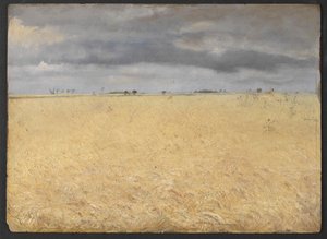 Ein Roggenfeld nahe dem Dorf Ring von Laurits Andersen Ring
