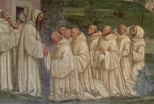 Benediktinermönche, aus dem Leben des heiligen Benedikt von L. Signorelli