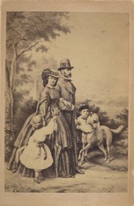 Franz Joseph I. und Elisabeth von Österreich und ihre kaiserliche Familie (Illustration) von L. T. Neumann