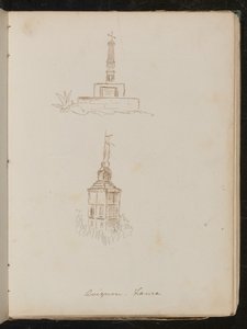 Zwei architektonische Studien von Denkmälern, Standort als "Avignon - Frankreich" notiert