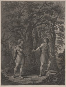Illustration aus "Palamon und Arcite", Druck von Francesco Bartolozzi von Lady Diana (after) Beauclerk