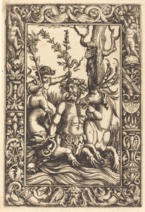 Mythologisches Meeresmotiv von Lambert Hopfer after Nicoletto da Modena
