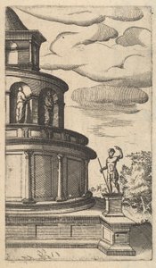 Teilansicht eines Gebäudes [Sepulchrum Adriani] aus der Serie 