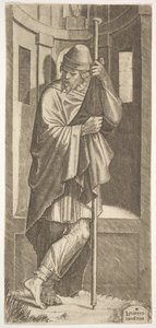 St. Jakobus der Ältere, an einen Stock gelehnt von Lambert Suavius