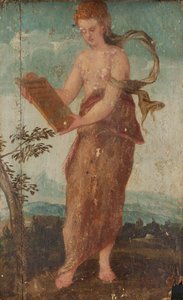 Frau mit Texttafel von Lambert Sustris (circle of)