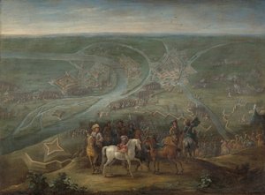 Französische Kommandanten bei der Belagerung von Rheinberg, 1672 von Lambert de Hondt (II)