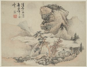 Landschaft im Stil der alten Meister: nach Fang Congyi (aktiv ca. 1340-80)