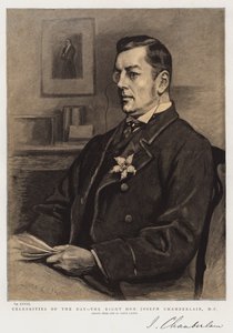 Berühmtheiten des Tages, der ehrenwerte Joseph Chamberlain, MP