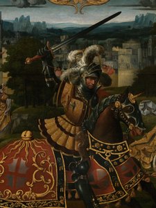 (Detail) der Legende des Heiligen Georg von Lancelot (school of) Blondeel
