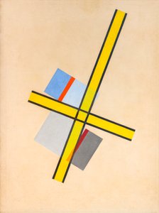 Gelbes Kreuz Q VII von Laszlo Moholy Nagy