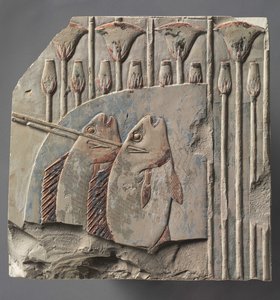Fische aufspießen von Late Period Egyptian