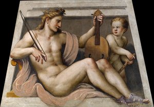 Apollo mit Amor von Lattanzio Gambara