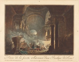 Ruine des inneren Teils einer Basilika in Rom