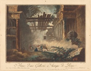 Ruine einer antiken Galerie in Rom von Laurent Guyot after Hubert Robert