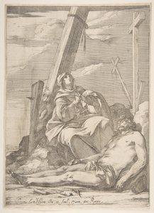 Christus und die Jungfrau am Fuß des Kreuzes