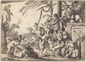 Heilige Familie mit Putti