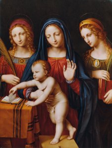 Madonna mit Jesuskind, Hl. Katharina und Hl. Barbara von Laurenz Herr
