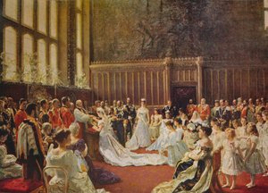 Die Hochzeit von König George V., 1894, ca. 1915 von Laurits Regner Tuxen