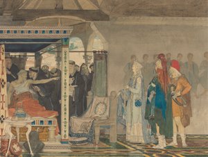 Fredegonda am Sterbebett von Praetextatus