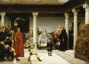 Die Erziehung der Kinder von Clovis von Lawrence Alma Tadema
