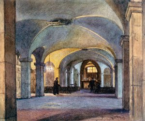 Die Kapelle von St. Faith, in der Krypta